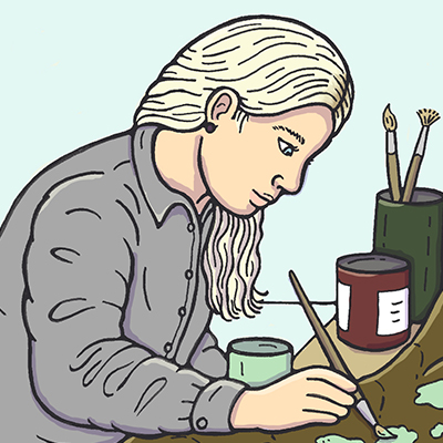 Color Illustration of Carolyn Fuchs
