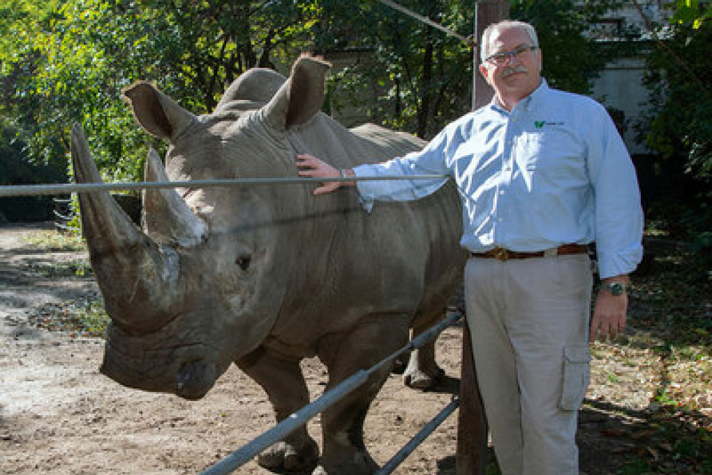 Jim Breheny with Rhino